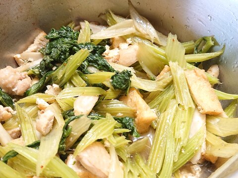 若牛蒡と厚揚げと鶏の煮物